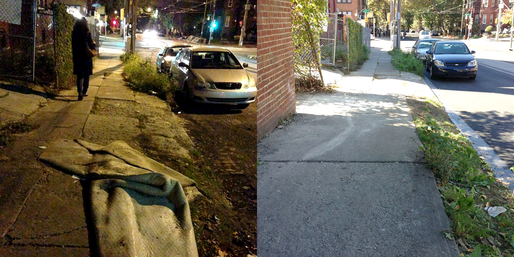 before and after photos of garbage cleaned up